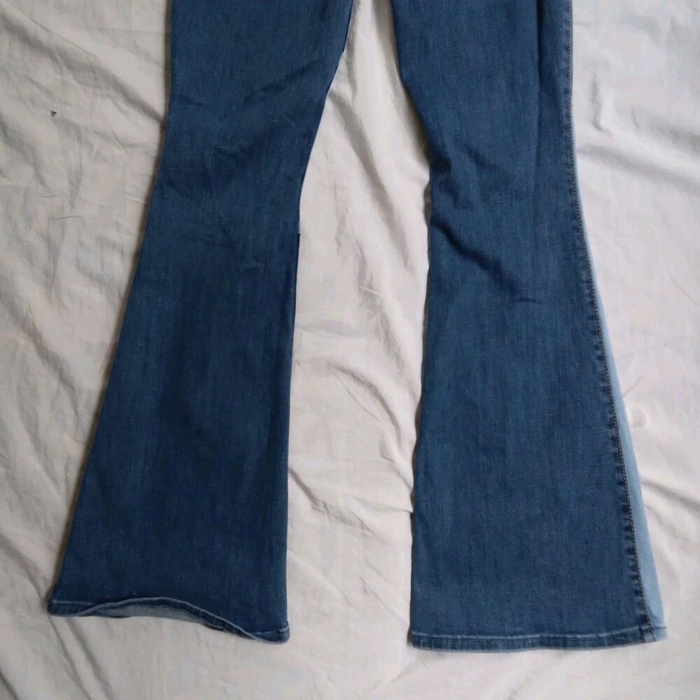 Hollister High Rise Vintage Flare Blue Jeans Patchwork Hippie Festival Women's 3 - Picture 13 of 13